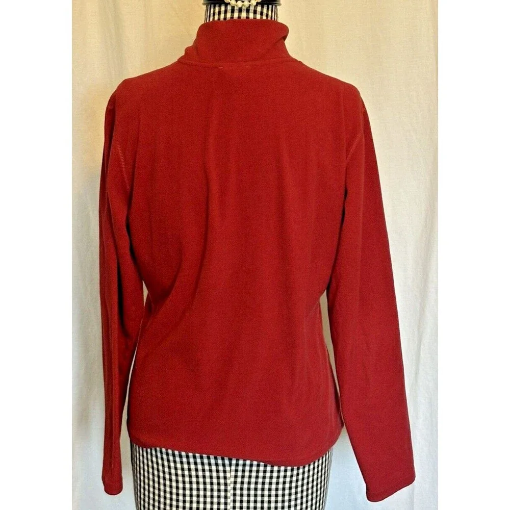 The North Face TKA 100 1/4 Zip Womens Fleece Burgundy Jacket Pullover Medium